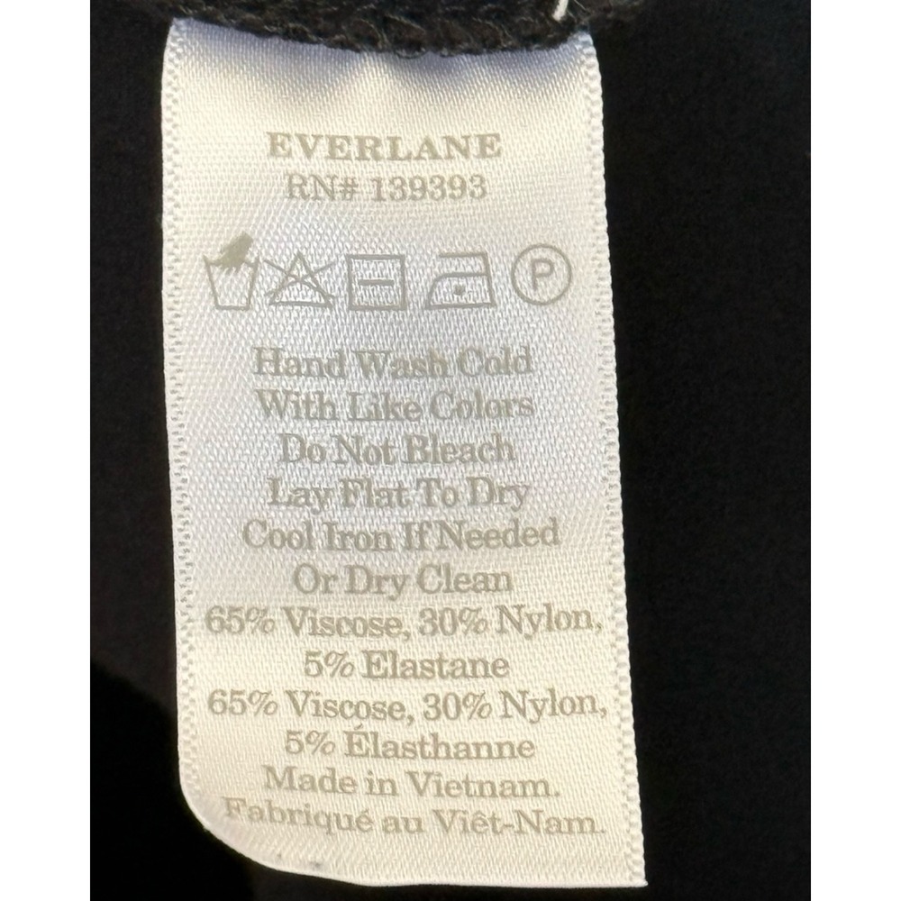 Everlane Black Sleeveless V-Neck Fit and Flare Mini Dress Size 2 - Picture 4 of 5